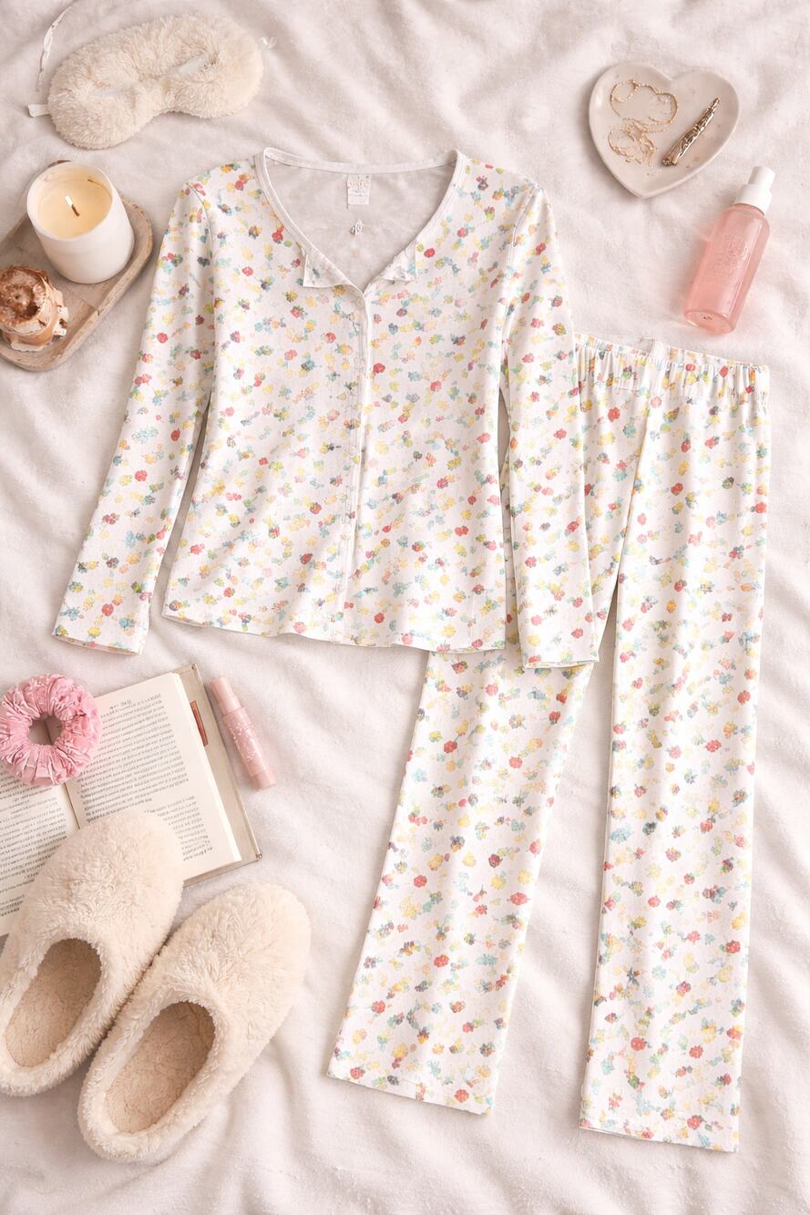 Roller Rabbit Women's Pima Cotton Tutti Frutti Classic Pajama Set Multicolor XS
